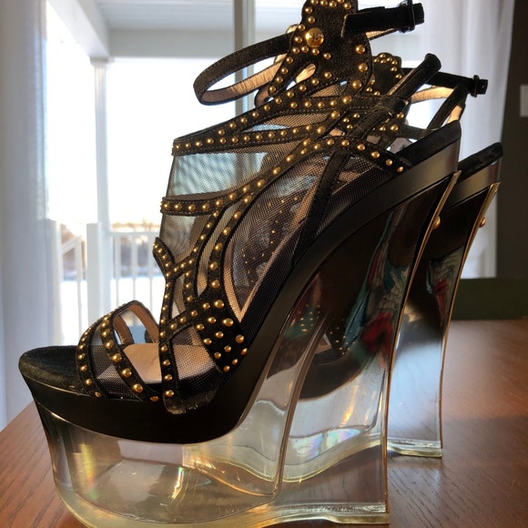 *SOLD* STUNNING Versace Runway platform sandals - Picture 7 of 10